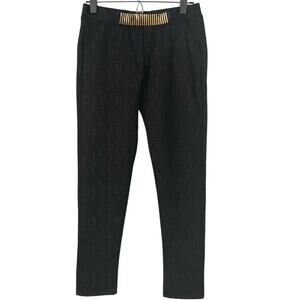 Mango Womens Black Gray Print Legging Pant NWT